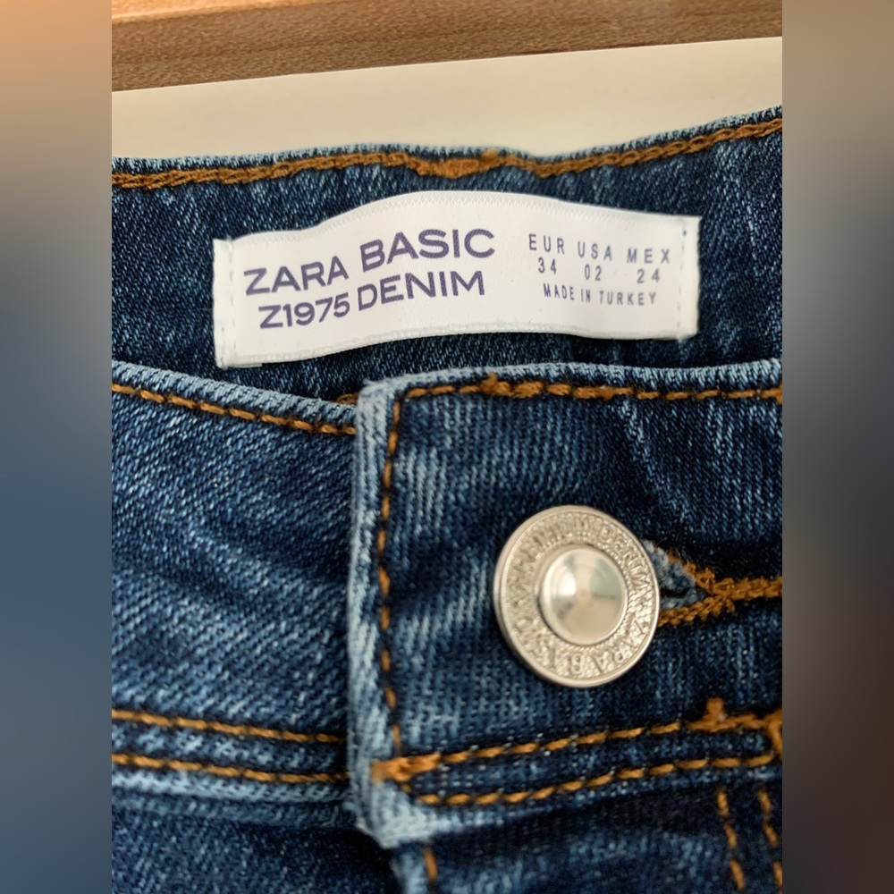 Zara basic denim (size 2) - Picture 3 of 4